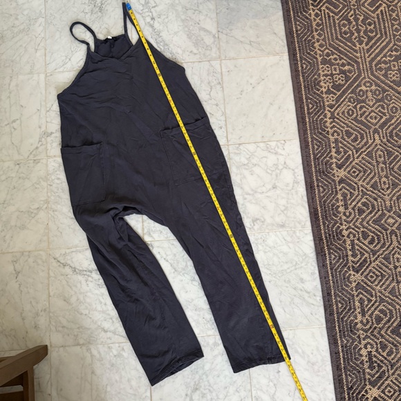 Final Touch 100% Cotton Maternity Romper, Charcoal Gray Overalls Jumpsuit - Picture 8 of 10